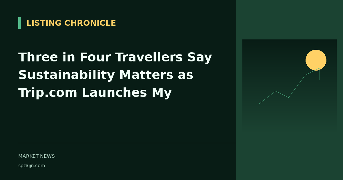 Three in Four Travellers Say Sustainability Matters as Trip.com Launches My